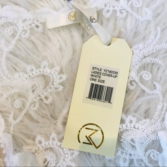 New🌿White Lace Crochet Beach Cover Up - Picture 5 of 8